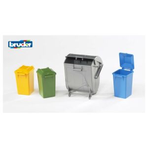 Bruder 4 db szemetes kuka (02607) 123621882 - Lakberendezés