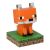Minecraft Fox Icon lámpa, hivatalos licenccel, narancssárga róka karakter, zöld blokkon ülve, éjjeli lámpa, gyerekszoba dekoráció