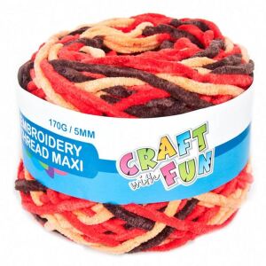 Színes zsenília fonal készlet - 5 mm 170 g - barna, sárga, piros 123625580 - Fonal