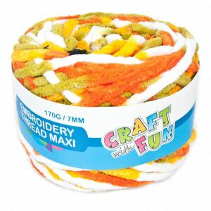 Színes zsenília fonal készlet - 5 mm 170 g - narancssárga, zöld, fehér 123625578 - Fonal