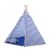 G21 Teepee Zig Zag játszósátor gyerekeknek, kék és fehér cöveges mintával, ablakkal és padlószönyeggel
