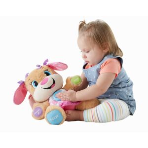 Fisher-Price Râde învaţă învaţă Smart Stages Câine, jucărie interactivă din plus pentru bebeluşi, învaţă culorile, literele, numerele în multe altele - Mercaton