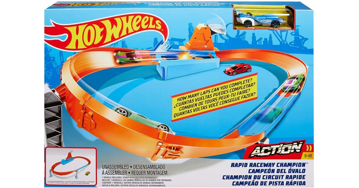 HOT WHEELS CIRCUIT RAPID CU LANSATOR SI MASINUTA EXCLUSIVA 123666599
