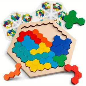 3D sechseckiges Holz-Puzzle-Spiel 133326900 - Logikspiele