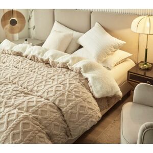 Puha plüss ágytakaró xl plus 180x220cm vastag puha kabát kötött barna koc14br 123676366 - Ágytakaró