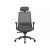 Q-718H Ergonomikus Hálós Forgószék Szürke Fejtámlával - Elölnézet