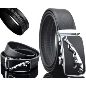 Automata öv ökobőrből, fekete, szélessége 3,5 mm, hossza 131 cm