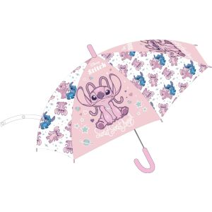 Disney Lilo & Stitch dziecięcy półautomatyczny parasol, 78 cm, różowy - Parasol dziecięcy
