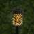 Solarbetriebene LED-Gartenstablampe mit Flammeneffekt, 5,5 x 27 cm