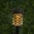 Solarbetriebene LED-Gartenstablampe mit Flammeneffekt, 5,5 x 27 cm