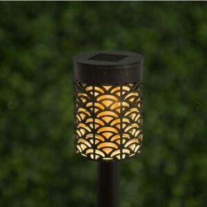 Lampa solarna LED z efektem płomienia do wbicia, dekoracja ogrodu - Garden of Eden