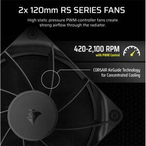 CORSAIR CPU hűtő NAUTILUS 240 RS Liquid CPU Cooler (vízhűtés)  2 Ventilátoros LGA1700 és LGA1851 támogatással Fekete 123689905 - Corsair