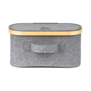 G21 Tárolódoboz bambusz fedéllel, szürke - G21