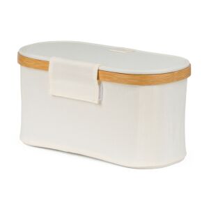 G21 Bézs Szövet Tárolódoboz Bambusz Fedéllel - 6,75L - G21