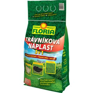 Floria 3 az 1-ben Gyepfolt, 1 kg-os csomag, gyors megoldás a sérült gyepre - Floria