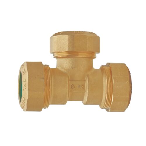 TECNOVIELLE KPE réz egál T-idom, 32x32x32mm 123716088