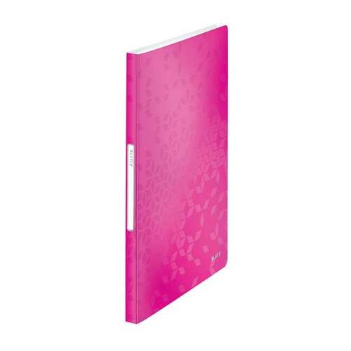Leitz Wow bemutató mappa, rózsaszín, 40 zsebes, A4