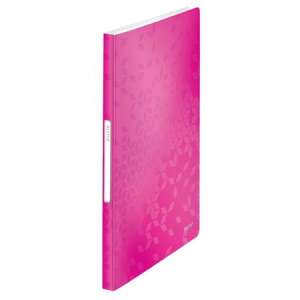 Leitz Wow presentation folder, pink, 40 pockets, A4 - Presentation folder