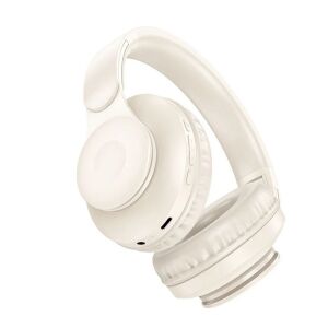 Hoco W45 fehér Bluetooth fejhallgató 3.5mm jack-kel, fülre helyezhető, vezeték nélküli, sztereó - Hoco