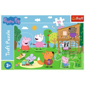 Peppa Malac 24 darabos Maxi kirakós a Trefl-től, Peppa és barátaival a kertben játszanak - Puzzle & Kirakó