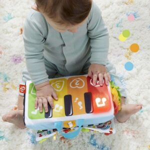 Fisher-Price Kick & Play Soft Piano, egy zenei játék babáknak, amely bemutatja a zongora billentyűit és a fényeket - Zenélő játék