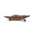 Papo platypus figura, valósághű állatfigura gyerekeknek, barna és fekete, oldalnézet