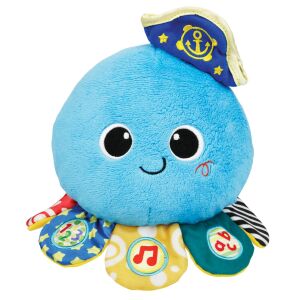 WINFUN Dance 'N Learn Octopus Jucărie Interactivă de Pluș pentru Bebeluși, Albastru și Multicolor - Plușuri interactive