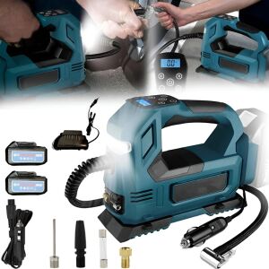 Hitman 62V akkumulátoros kompresszor digitális kijelzővel, 2 akkumulátor, töltő és tartozékok - Pumpa