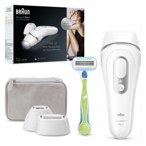 Urządzenie do usuwania włosów Braun Silk-expert Pro 3 IPL z 2 końcówkami, maszynka Venus i etui podróżne - Uroda i zdrowie