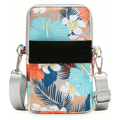 Tropikus virágmintás telefontok állítható pánttal, Organizér na telefon do ruky - kvetinové etui pre iPhone