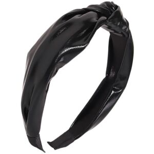 Elegáns női hajturbán széles csomóval, 16 cm, műanyag, 3,5 cm