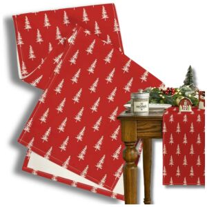 Piros ünnepi terítő a karácsonyi asztalra