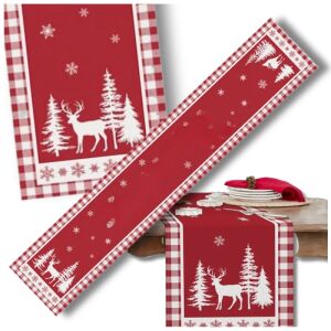 Červený obrus na vianočný stôl 123758515 - Bytový textil