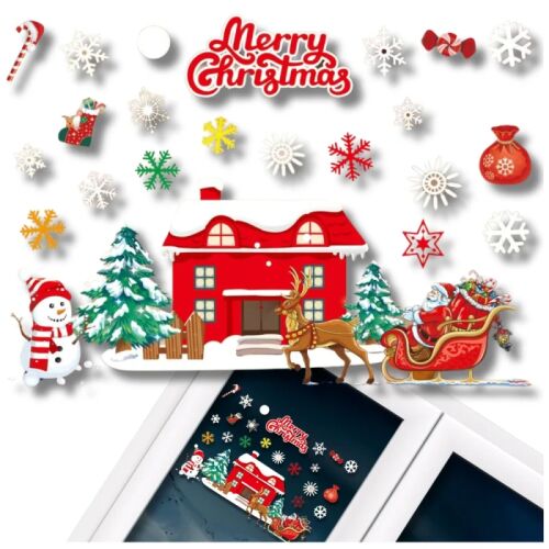 Karácsonyi színes ablak matrica 123758555