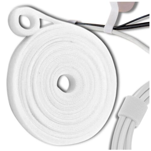 Fehér tépőzáras pánt 5 m a kábelek egyszerű csatlakoztatásához 123758666
