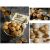 Collage of walnut shaped cookies with various fillings