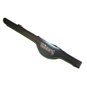 Wizard 120cm merev botzsák, fekete horgászbot tok zöld díszítéssel - Wizard