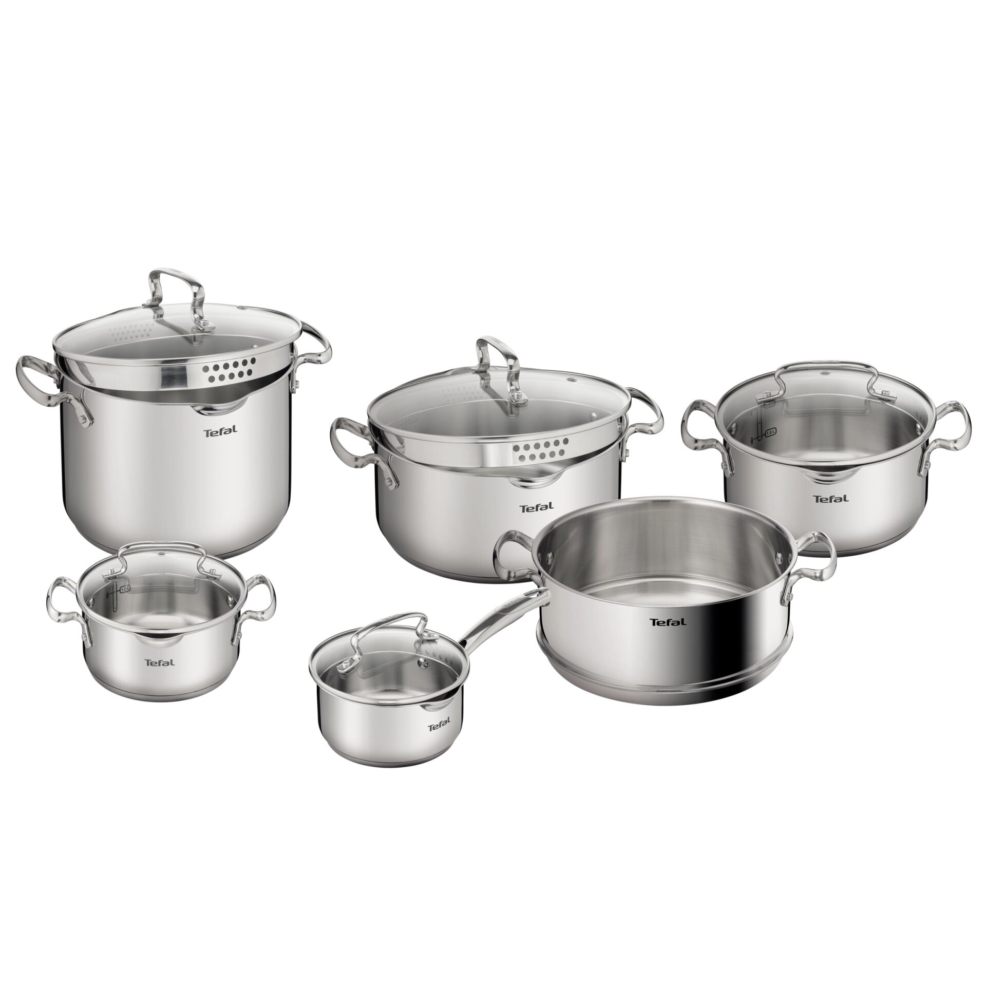 Tefal G719SB66 Duetto+ 11 részes Edénykészlet - ezüst