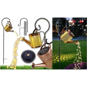 Meleg fehér, Kültéri napelemes locsolókanna világítás, 70 cm magas, 36 db micro LED + 1 db SMD LED, villogó effekt, IP44 védelem