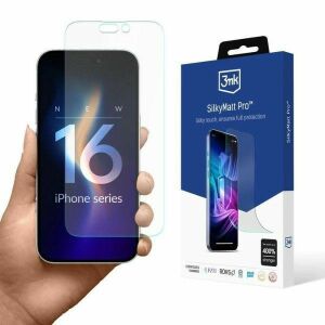 3mk Silky Matt Pro képernyővédő fólia iPhone 16 Plus készülékhez kézben, csomagolással - 3MK Kijelzővédő fólia