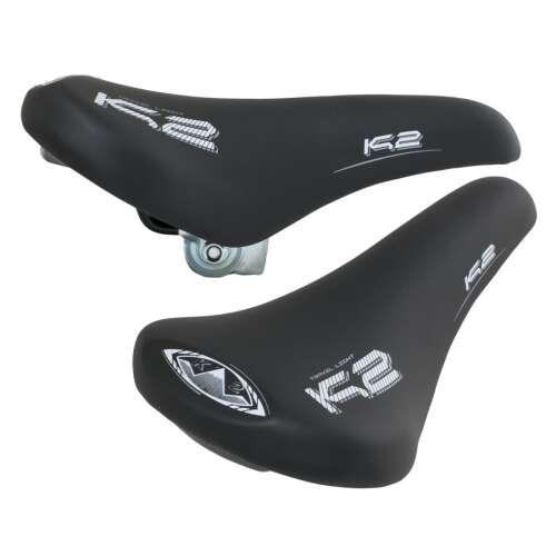 Sedlo na bicykel K2 MTB, čierne, s bielym logom