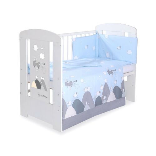 BabyLion Prémium 3 részes ágyneműhuzat szett - Kék - repülős farkas 123786449