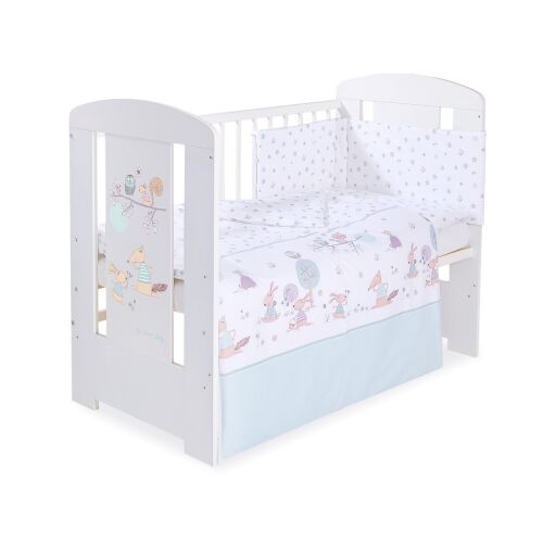 BabyLion Prémium 3 részes ágyneműhuzat szett - Menta - nyuszi és barátai 123786459