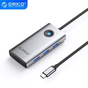 Orico PW11-6P-GY USB-C Hub 3 USB-A porttal, 1 HDMI porttal és 100W-os PD töltéssel - Orico