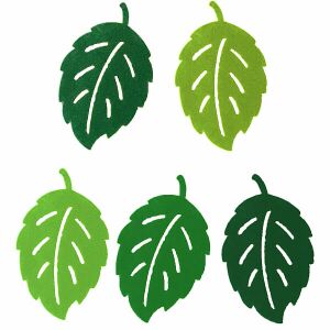 Craft Fun zöld filc levelek, 5 darabos készlet, kreatív kellékek - Filcfigura