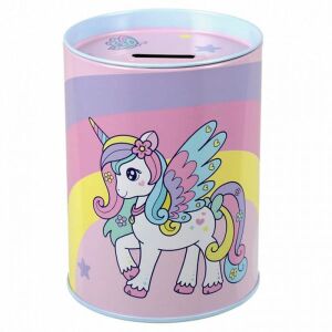 Unikornisos fém persely - 12x8 cm