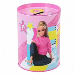 Barbie fém persely - 12x8 cm