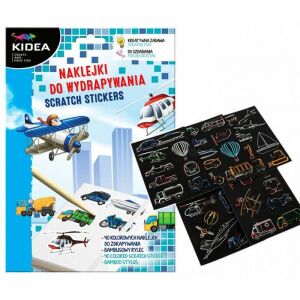 KIDEA lekaparós matrica szett - 4 lapos - járművek