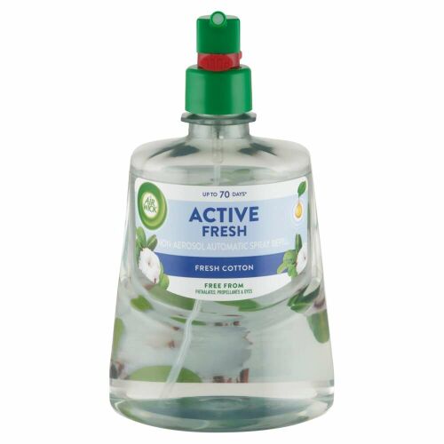 Air Wick Active Fresh Friss Pamut automata légfrissítő utántöltő, aeroszolmentes, akár 70 napig