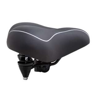 Široké sedlo s dvojitým odpružením, čierne